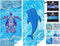 Microfiber Thin Lightweight Beach Towel Sand Free Quick Dry Absorbent Compact Towels for Swimming Pool Camping Beach Accessories Large Easy Pack Travel Things for Vacation Essentials Adult Gift