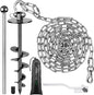 SELEWARE Dog Tie Out Stake Outdoor Anti-Rust Dog Anchor with Stainless Steel Dog Chain Leash for Large Dogs up to 220 lbs, Foldable Dog Stake Dog Camping Gear 30 ft C