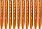 Aluminum Tent Stakes for Camping in Snow & Sand 10PCS Beach Canopy Tent Stakes U-Shaped Tent Pegs Lightweight Ground Nails for Beach Shade Canopy Hiking Backpacking Boating Picnic (Orange)