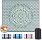 Picnic Blankets 60"x80" Waterproof Portable Outdoor Blanket Sand Proof Packable Beach Mat for Outdoors Camping Essentials Travel Accessories Summer Gifts for Women Adults Who Have Everything