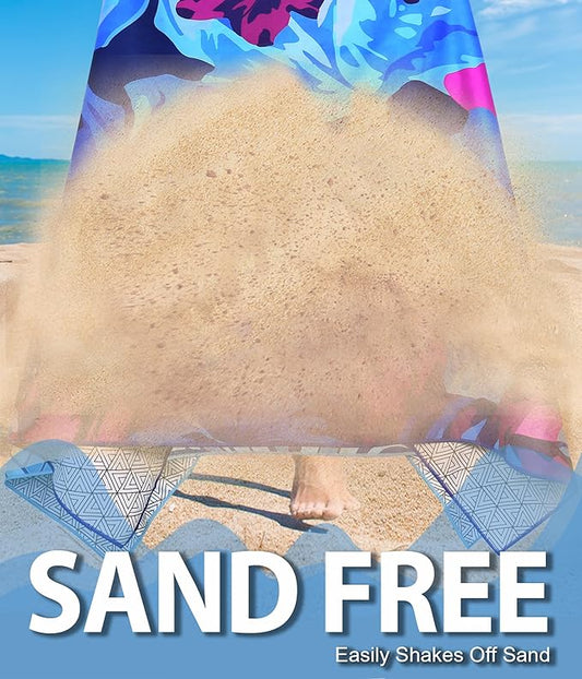 Microfiber Beach Towel – Spring Quick Dry Lightweight Sand Free Oversized Towel Accessories Travel Must Have Swim Pool Yoga Camping Gear Summer Cruise Ship Essentials Cloud Compact Gift 71" 32"