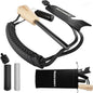 Dextreme Ferro Rod Flint Fire Starter Kit with Handcrafted Wood Handle, Coton Tinder, Transport Bag Multi-Tool Striker Paracord Lanyard for Camping Gear 12,000+ Strikes 5/16'' Thick Bushcraft Survival