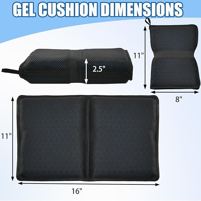SABADO Portable Stadium Seats Cushions,Gel Airplane Seat Cushion,Foldable Travel Seat Cushion for Bleacher Stadium Camping