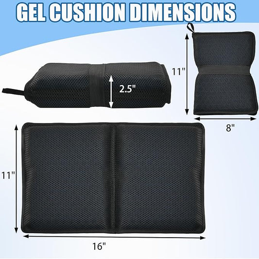 SABADO Portable Stadium Seats Cushions,Gel Airplane Seat Cushion,Foldable Travel Seat Cushion for Bleacher Stadium Camping