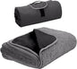 Tirrinia Outdoors Waterproof Throw Blanket, Sherpa Fleece Stadium Windproof Mat for Camping, Picnic, Traveling, Boat, Football - Machine Washable, Black
