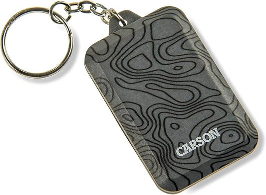Carson COB LED Keychain Flashlight with Stainless Steel Keyring
