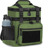 Double Deck Insulated Lunch Box, Expandable XLarge Lunch Bag Leakproof Cooler Bag Lunch Pail for Men Women Adults Work Shifts Travel Daytrip,22L,Army Green