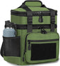 GLENKEY Double Deck Insulated Lunch Box, Expandable Xlarge Lunch Bag Leakproof Cooler Bag Lunch Pail for Men Women Adults Work Shifts Travel Daytrip,22L,Army Green