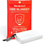 Emergency Fire Blanket, 40” x 40” Fire Blanket for Home and Kitchen, Fiberglass Fire Blankets for Camping Car Boat Office Warehouse Fire Safety, Quickly Suppresses The Spread of Fire
