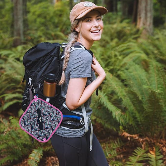 2PCS Pee Cloth Silver Infused for Women Hiking, Pee Rag for Female Peeing Outdoor,Camping Reusable Toilet Paper,Hygienic Urination Solution for Travel