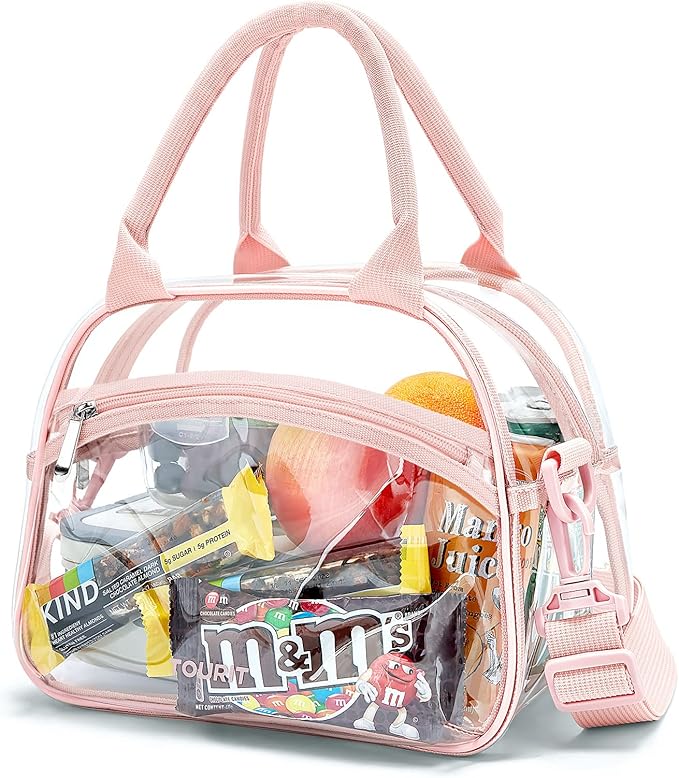 TOURIT Stadium Approved Clear Lunch Bag Transparent Bag with Adjustable Strap Clear Lunch Box for Women Men Work