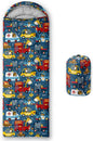 Kids Sleeping Bag for Boys Girls,Rocket Astronaut Moon Print-Lightweight Warm Portable Outdoor Indoor-Waterproof Cold Weather Resistant Sleeping Bag for Camping Hiking