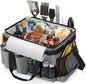 Large Grill Utensil Caddy with Paper Towel Holder, Outdoor Picnic Bag Organizer for BBQ Supplies Tool, Tailgating Accessory Basket Camping Gear Must Haves for Cook Essentials, Gray, Bag Only