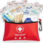 Mini First Aid Kit, Upgraded 140 Pieces First Aid Kit for Car, Essential Home Emergency Kit, Portable Compact Medical Kit for Kitchen, Office, Vehicle, Outdoor, Camping, Hiking