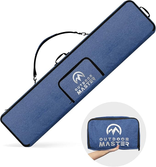 OutdoorMaster Snowboard Bag - 900D Water Resistant Snowboard Travel Bag with Shoulder Strap, Foldable Storage Design