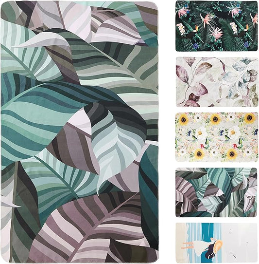 HYSEAS Lightweight Ultra-Thin Beach Towel, Oversized 78"X35" for Adult - Sand Free, Quick Dry, Perfect for Swimming, Beach, Travel, Camping, Essential Beach Accessory & Vacation, Tropical Rainforest