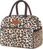 Coobiiya Lunch box for Women, Lunch Bags for Adults, Small Leakproof Cute Lunch Pail Large Capacity Reusable Insulated Cooler Lunch Container for Work/Office/Picnic/Beach - leopard