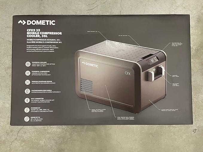 Dometic Portable Refrigerator and Freezer with ICE Maker, Powered by AC/DC or Solar