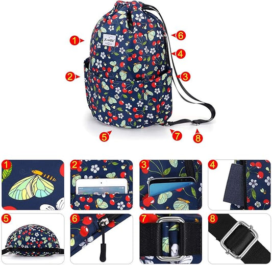 XEYOU Drawstring Sports Backpack Lightweight Gym Yoga Sackpack Shoulder Rucksack Casual Outdoor Daypack for Women and Men