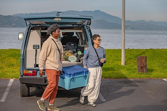 Stanley Adventure Outdoor Cooler 50 qt | Heavy Duty Outdoor Camping Cooler with Easy Carry Side Handles | 6 Days Cooling Ice Chest for 82 Cans | Flat Top Doubles as Seat | BPA-Free | Sycamore