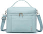 NOL Natural Organic Lifestyle Insulated Lunch Bags for Women Cooler Bag Lightweight Nylon Waterproof Lunch Box For Work (Small, Light blue)