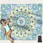 Beach Blanket Waterproof Sandproof Oversized 95”x 80”,Sand Free Beach Mat with Corner Pockets,Portable Mesh Bag for Beach Festival,Picnic,Travel and Outdoor Camping (Oceansunyellow)