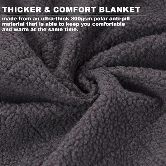 Camping Blanket,Cold Weather Warm Outdoor Blanket,Windproof Triple Layers Warm Comfy Foldable for Camping,Traveling, Stadium, Hiking, Picnics,Machine Washable 76.3"x 56.6"