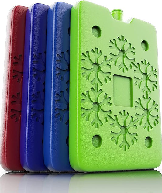 Ice Packs for Lunch boxes and Coolers | Bento Lunch Box Ice Packs, Cooler Bag for Work, School, Picnic or Camping | Reusable Small Freezer Pack, Adult and Kid Friendly