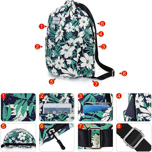 XEYOU Drawstring Sports Backpack Lightweight Gym Yoga Sackpack Shoulder Rucksack Casual Outdoor Daypack for Women and Men