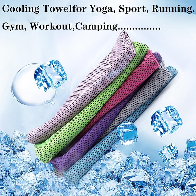 Cooling Towel Workout, Ice Towel for Gym, Fitness, Golf, Yoga, Camping, Hiking, Bowling, Travel, Outdoor Sports Towel