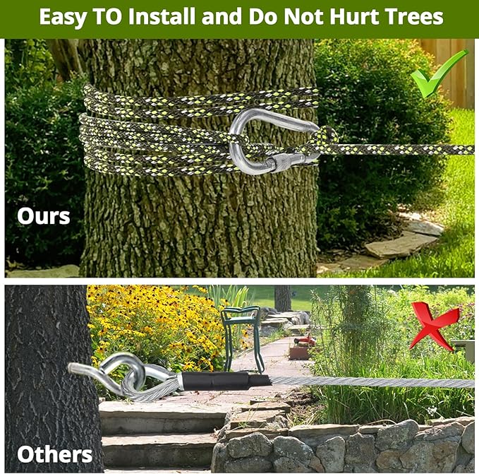 Dog Tie Out Cable for Camping - 70ft Dog Lead Dog Runner for Yard - Portable Dog Trolley System for Large Small Dogs Outside