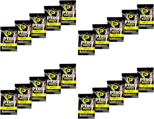 Phone Skope Pyro Putty Fire Starter Single Use 20 or 50 ct Foil Packs | for One Use & Avoids The Sticky Mess | Tear, Separate, Ignite