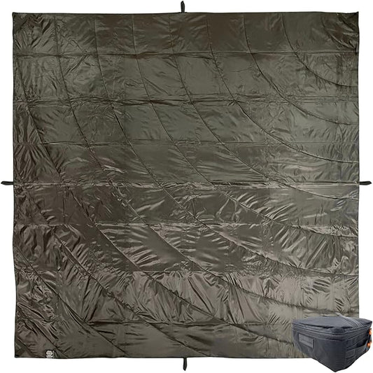 Arcturus Large Insulated Woobie Camping Blanket 7.5 x 7.5 FT - Dual-Sided with Rugged Waterproof Exterior, Quilted Insulated Interior - Portable Carry Bag Included