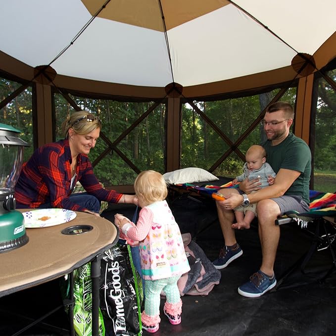 CLAM Quick-Set Floor, Removable Tent Footprint Mat Tarp Camping Accessory Gazebo Screen Shelter