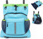 Drawstring Backpack, Waterproof Sandproof Beach Backpack for Sport Gear Small Gym Bag with Hidden Ball Net Pocket and Seperated Wet Pocket Draw String Back Bag for Women Men, Blue