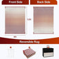 Wonnitar Waterproof 9x12 Outdoor Rug - Orange Red Gradient Plastic Straw Rug for Patio, Extra Large Portable Outside Mat for RV Camping Deck, Reversible Colorful Outdoor Carpet