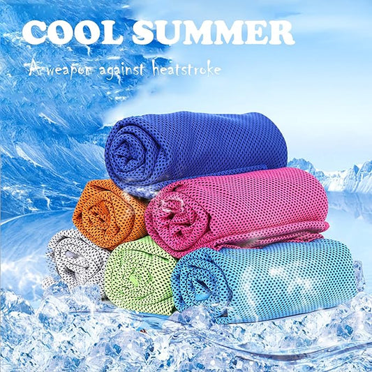 Peicees 20Pcs 40x12'' Microfiber Neck Cooling Towels Sports Sweat Towels Headband for Travel Beach Swimming Camping Climbing Gym Yoga Workout Backpacking, Quick Dry Super Absorbent Compact Lightweight