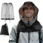 Mosquito Head Net Hat, Protects Face and Neck from Mosquito Bites for Camping, Fishing, Gardening, Apiculturist