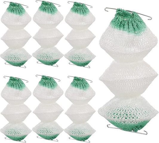 Thinp 6 Pcs Lantern Mantles,3-Layer Propane Lantern Mantles Insta-Clip 2#95 Mantles Gas Lantern Mantles with 2 Install Clip Accordion Shape Mantles for Gas Lantern