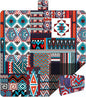 Picnic Blankets, 3-Layer Thicking Outdoor Camping Blanket, Extra Large 80"x 80" Outdoor Beach Blanket, Waterproof Lightweight Folding Portable Travel Blanket(Persia Red)