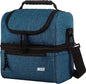 MIER Adult Lunch Box Insulated Lunch Bag Large Cooler Tote Bag for Men, Women, Double Deck Cooler (Teal Blue, Large)