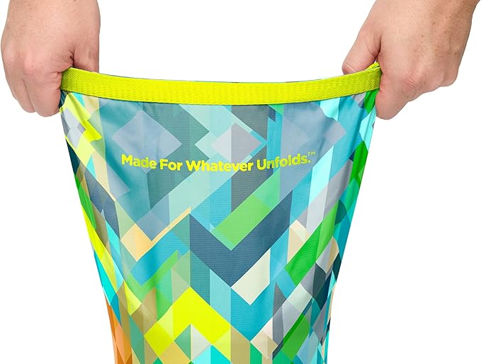 Rumpl Original Puffy Blanket - Warm Puffy Camping Blanket, 100% Recycled Polyester Insulation, Lightweight, Packable, Water-Resistant, Outdoor Puffer Blanket, 52"x75", V2, Geo Fresh
