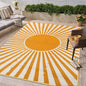 Wonnitar 5x8 Waterproof Outdoor Rug - Reversible Plastic Straw Camping Rug, Portable Outside Patio Carpet for Deck, Indoor Outdoor Mat for Backyard RV Camper Garden Picnic (Orange, 5'x8')