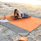 covacure Beach Blanket 118”X 108" - Extra Large Beach Blanket Waterproof Sandproof Fits for 8 Adults, Oversized Beach Mat with 3 Zipper Pocket, Outdoor Beach Accessories for Travel, Camping, Hiking
