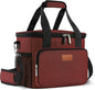 Femuar Lunch Bags for Women/Men, Insulated Lunch Bag for Work Office Picnic - Large Lunch Cooler Bag Leakproof Lunch Box with Adjustable Shoulder Strap for Adults - Red(15L)
