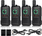 Retevis RB45 Rechargeable Walkie Talkies Long Range,Portable 2 Way Radio for Adults,Emergency Alarm,Dual PTT Two Way Radios for Cruise Camping Family Outdoor(4 Pack)