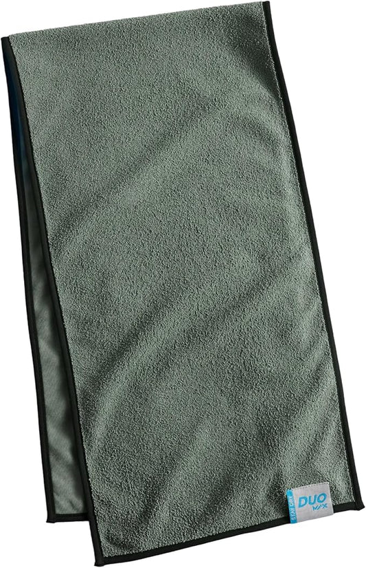 Mission Dual Action Cooling & Drying Towel, Bronze Green/Black - Cools Up to 6 Hours - Moisture & Sweat Absorbent - UPF 50 Sun Protection - Machine Washable