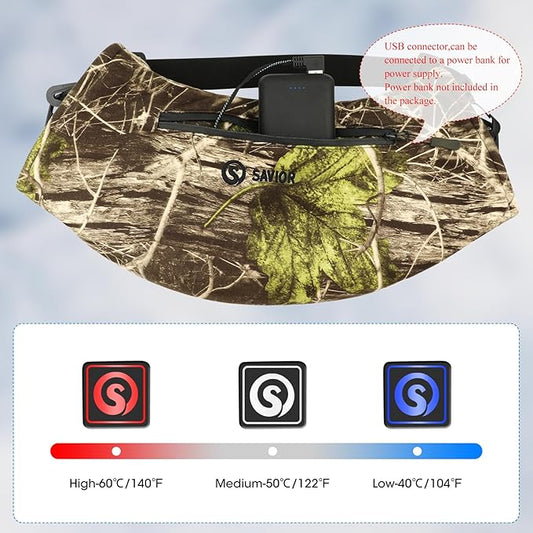 SAVIOR HEAT Heated Hand Muff, 5V USB Hand Warmer Pouch for Winter Outdoor Hunting Camping Golf Photography