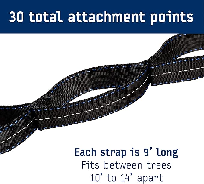 ENO Atlas Suspension System - Tree Strap for Hammock - Accessories for Camping, Hiking, and Backpacking - Black/Royal
