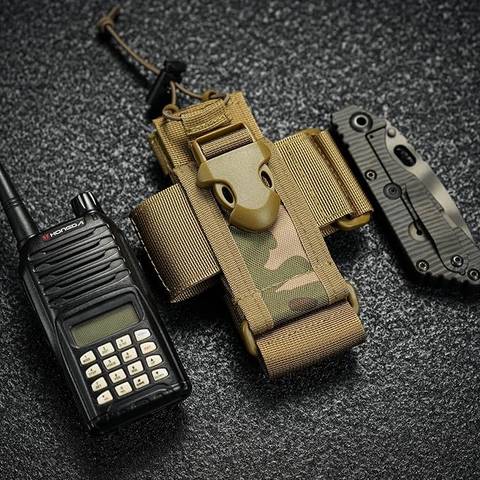 VIPERADE Radio Holster, MOLLE Radio Pouch for Vest, Universal Walkie Talkie Holster Radio Holder for Duty Belt, Police Radio Holder Tactical Radio Pouch for Baofeng, Motorola